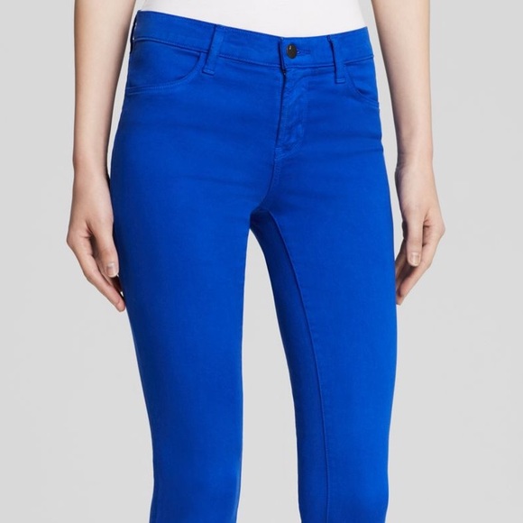 J Brand Luxe Blue Zip Hem Mid Rise Skinny Jeans - Picture 3 of 4